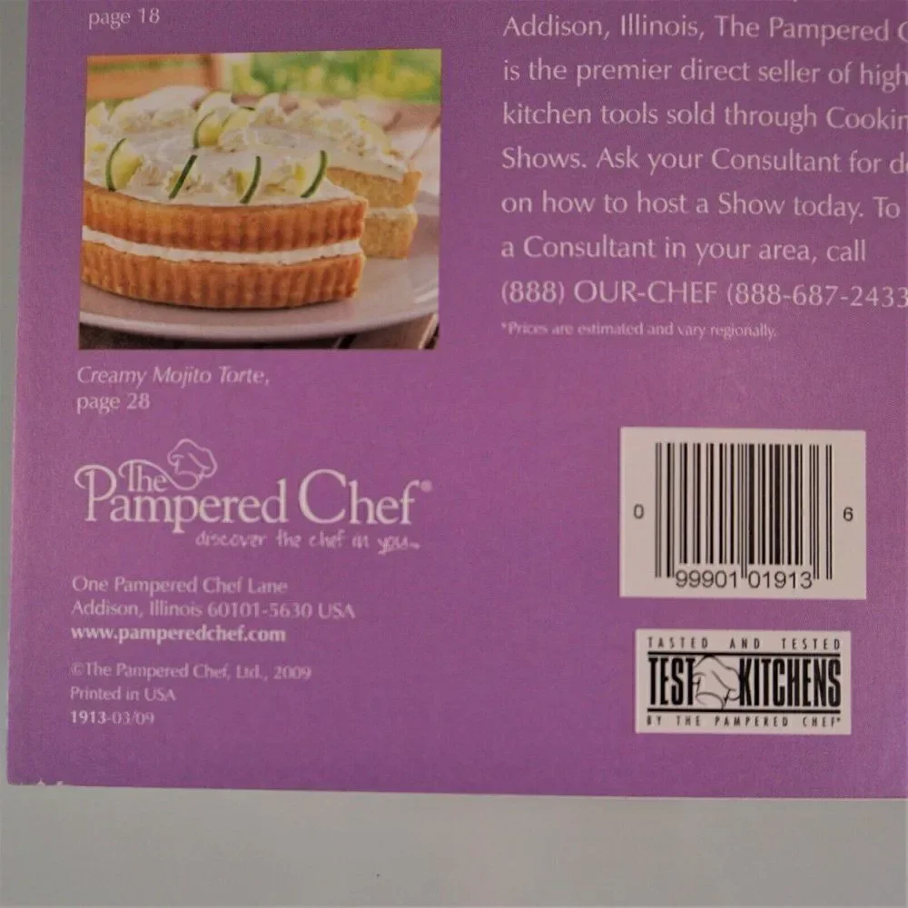 PAMPERED CHEF Cookbook Season's Best Recipes Spring Summer 2009 Recipe Booklet